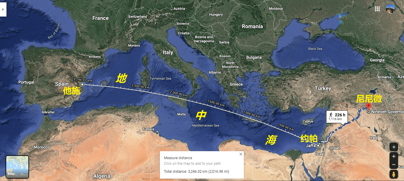 distances-from-joppa-to-nineveh-and-tarshish